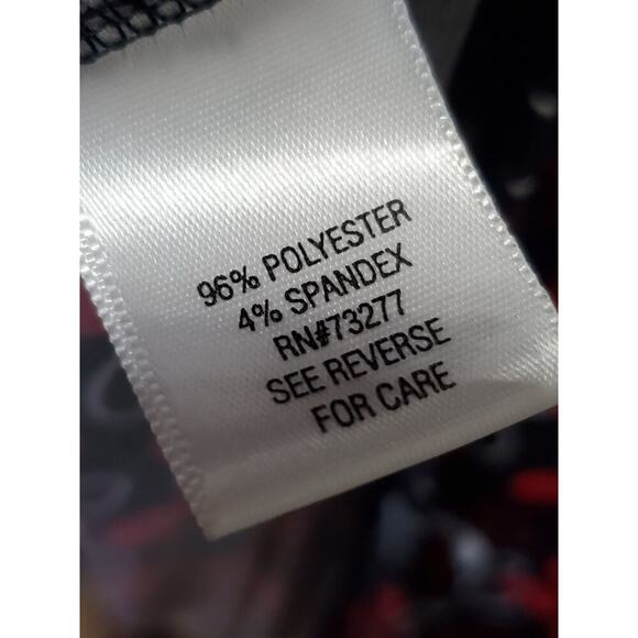 Croft&Barrow Women Multicolor Polyester V-Neck Short Sleeve Knee Length Dress L - Picture 10 of 12